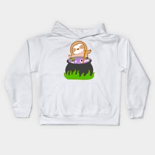 Halloween Witch’s Brew Sloth Kids Hoodie